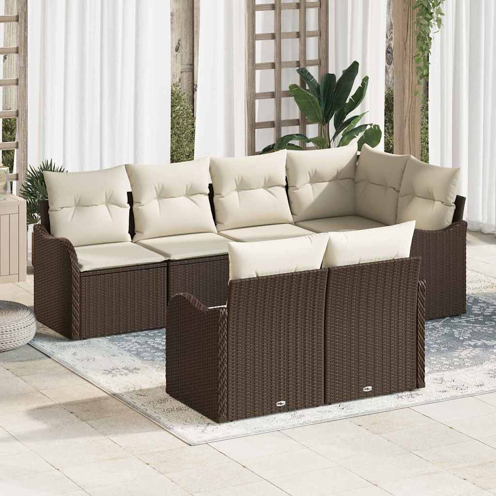 Havesofa Sæt Brun polyrattan