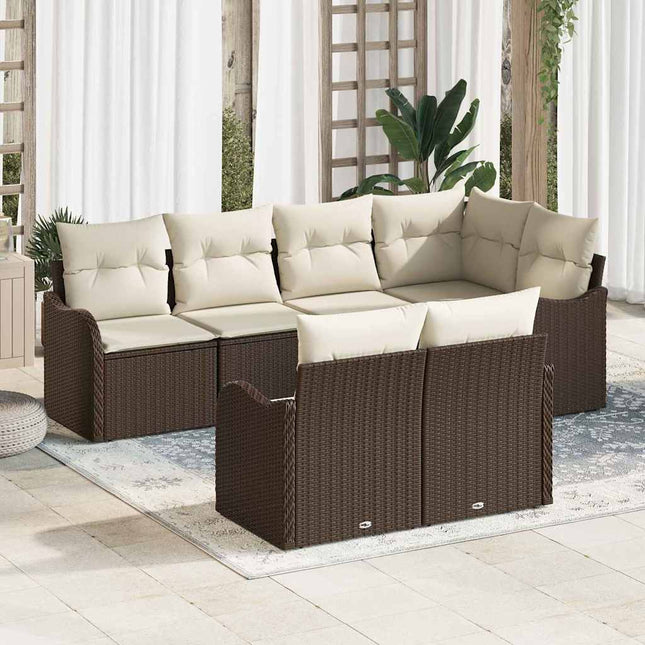 Havesofa Sæt Brun polyrattan
