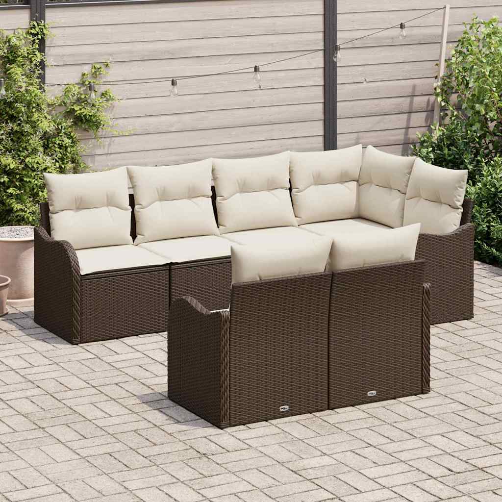 Havesofa Sæt Brun polyrattan