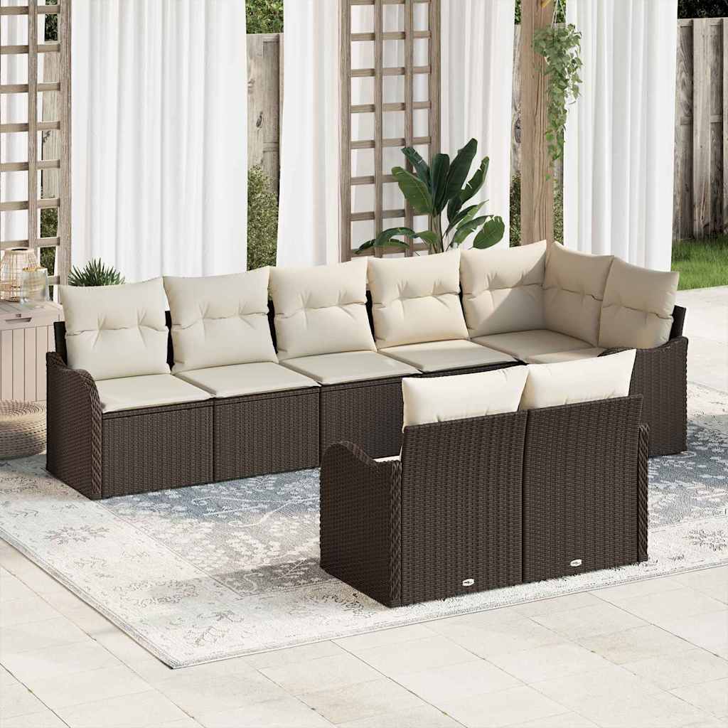 Havesofa Sæt Brun polyrattan