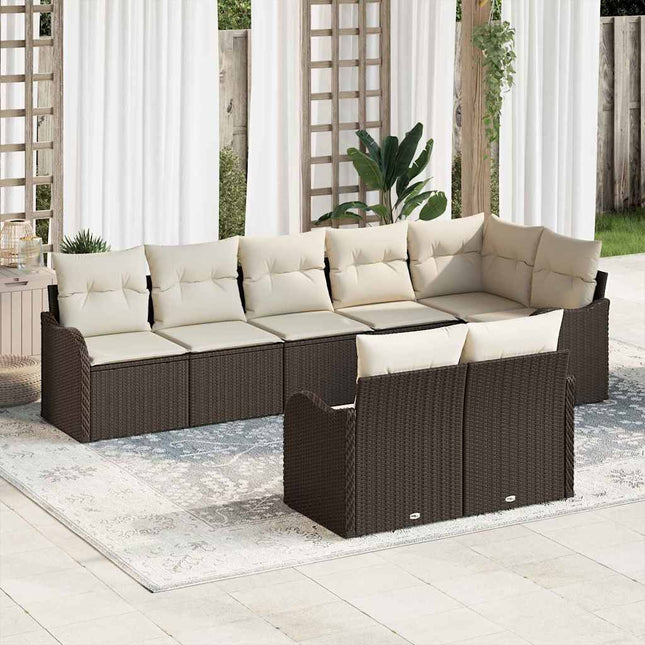 Havesofa Sæt Brun polyrattan