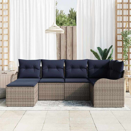 Havesofa Sæt Grå polyrattan