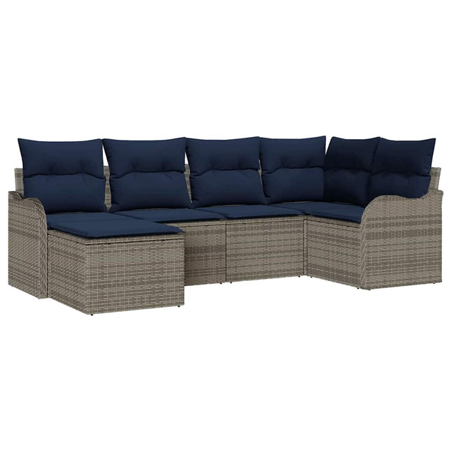 Havesofa Sæt Grå polyrattan