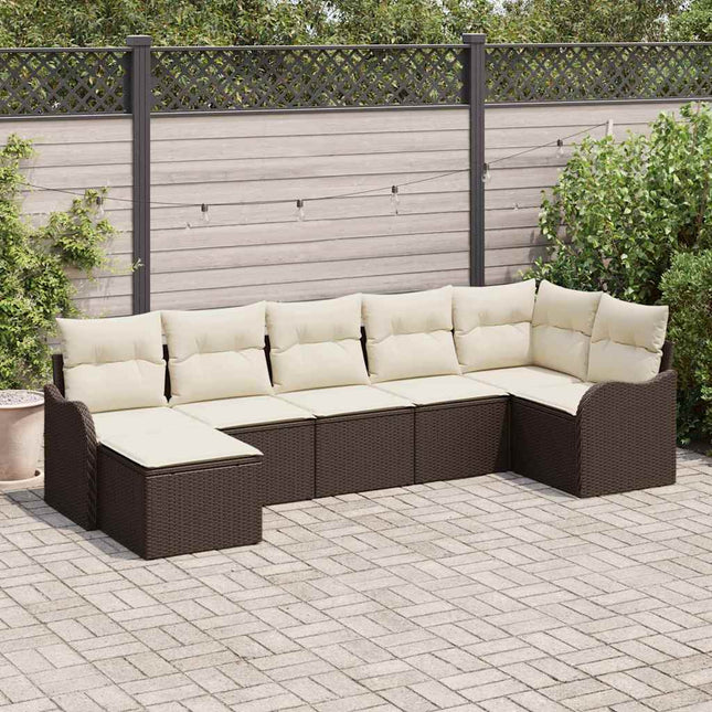 Havesofa Sæt Brun polyrattan
