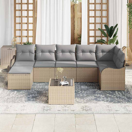 Havesofa Sæt Beige polyrattan