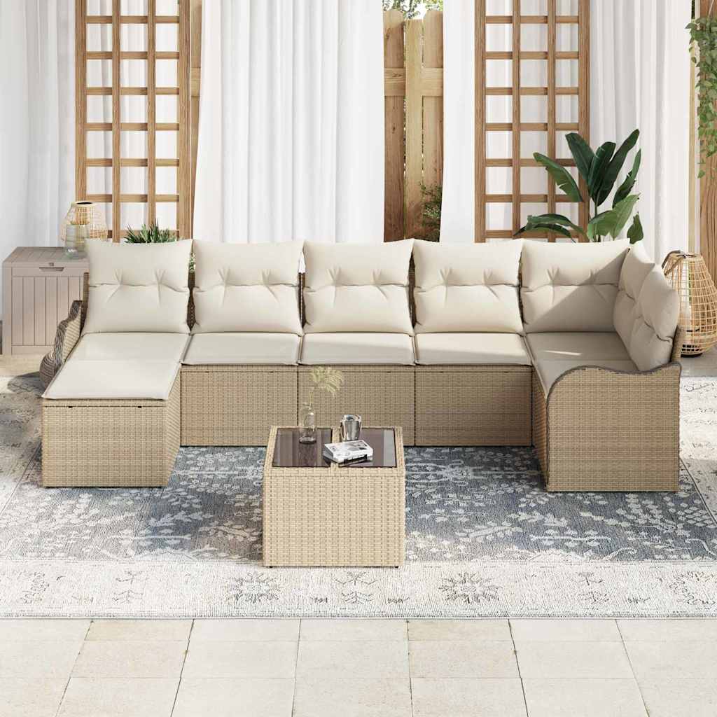 Havesofa Sæt Beige polyrattan