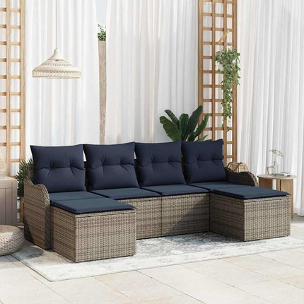 Sofa Sæt 6 stk. Grå Polyester