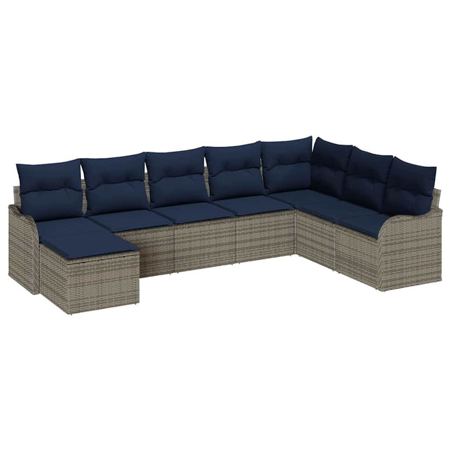 Havesofa Sæt Grå polyrattan