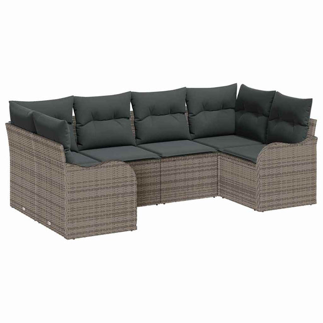 Havesofa Sæt Grå polyrattan