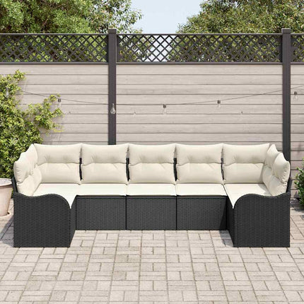 Havesofa Sæt Sort polyrattan