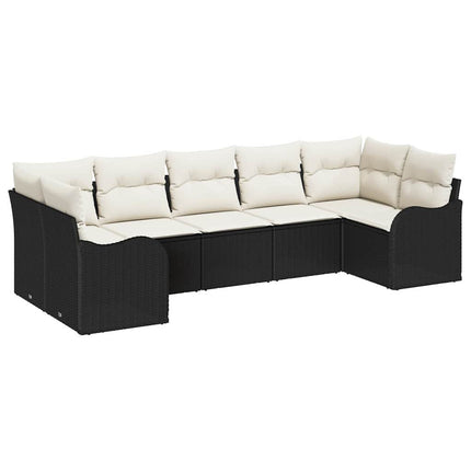 Havesofa Sæt Sort polyrattan