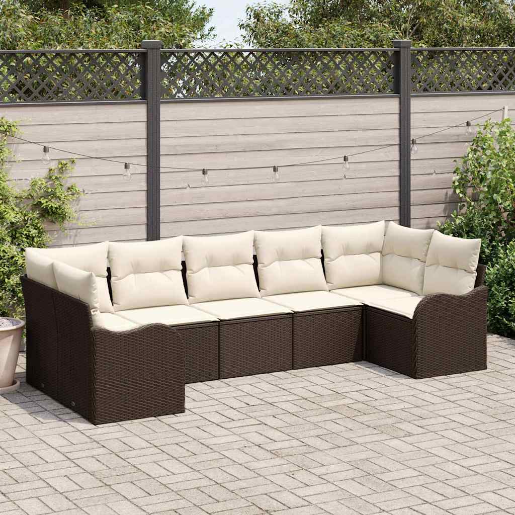 Havesofa Sæt Brun polyrattan