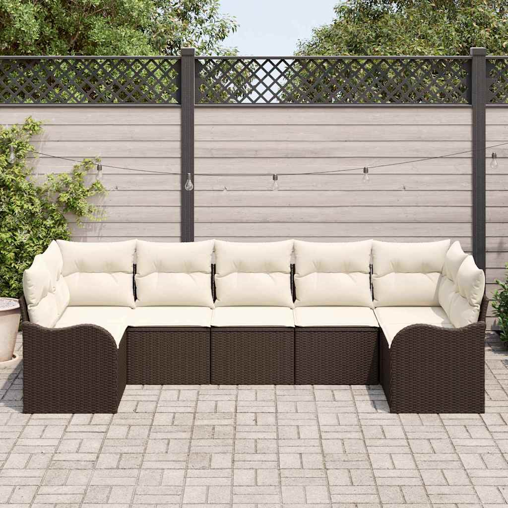 Havesofa Sæt Brun polyrattan