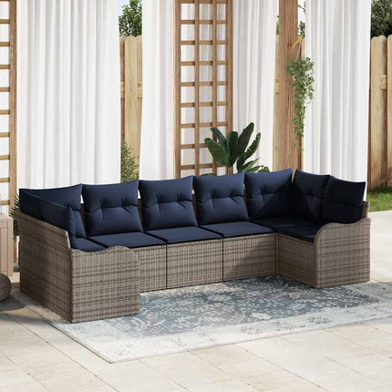 Havesofa Sæt Grå polyrattan