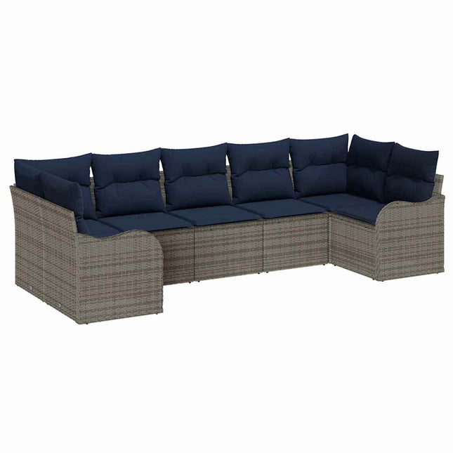 Havesofa Sæt Grå polyrattan