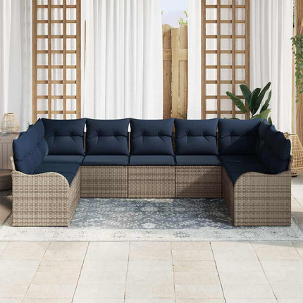 Havesofa Sæt Grå polyrattan