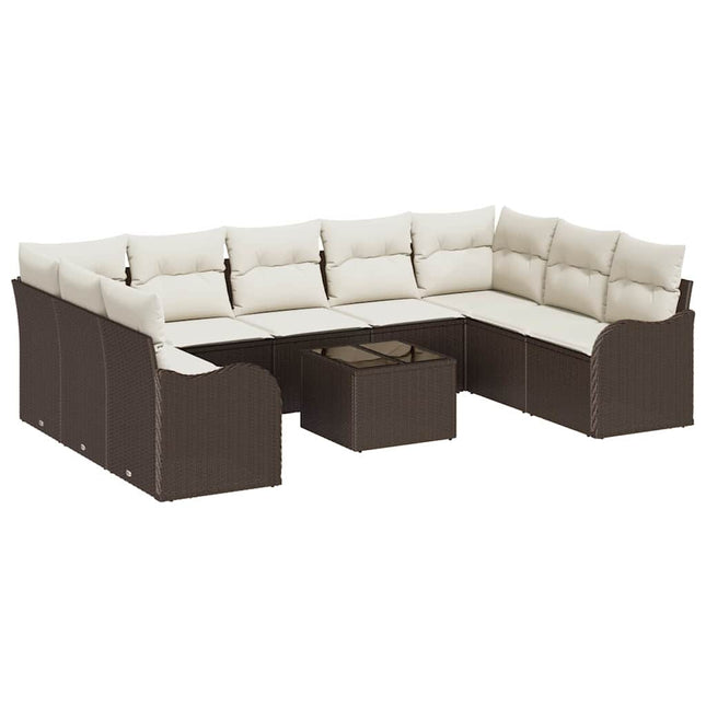 Havesofa Sæt Brun polyrattan