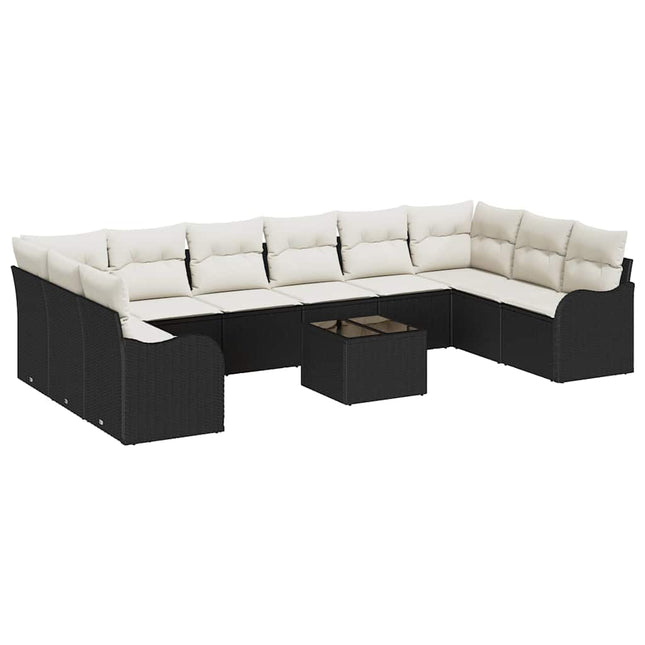 Havesofa Sæt Sort 55 x 55 x 37 cm polyrattan