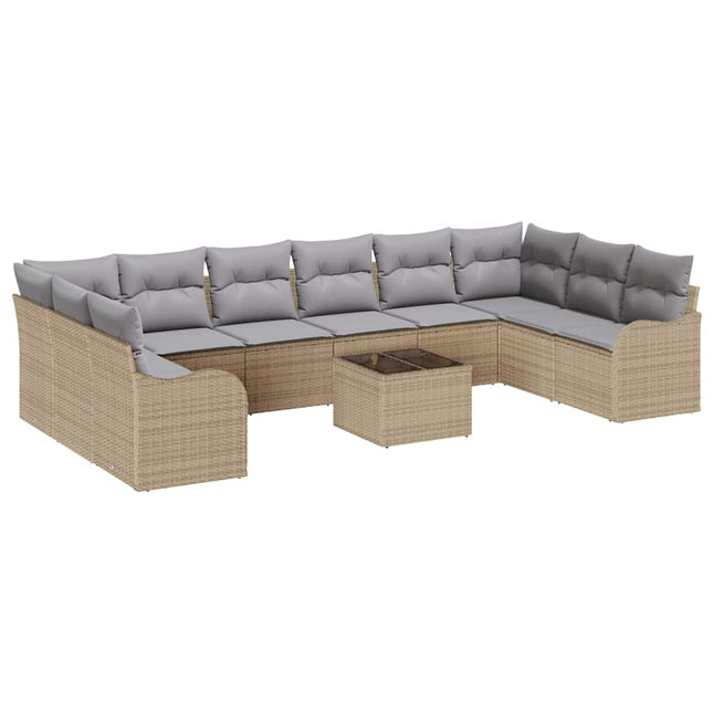 Havesofa Sæt Beige 55 x 55 x 37 cm polyrattan