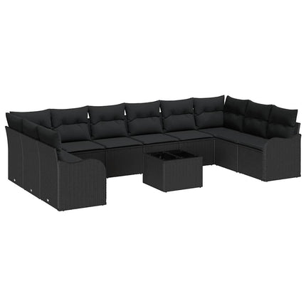 Havesofa Sæt Sort 55 x 55 x 37 cm polyrattan