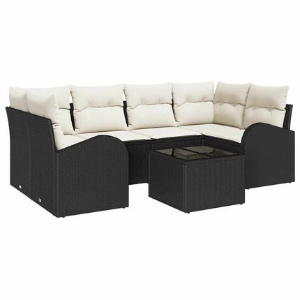 Havesofa Sæt Sort 55 x 55 x 37 cm polyrattan