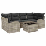 Havesofa Sæt Lysegrå 55 x 55 x 37 cm polyrattan