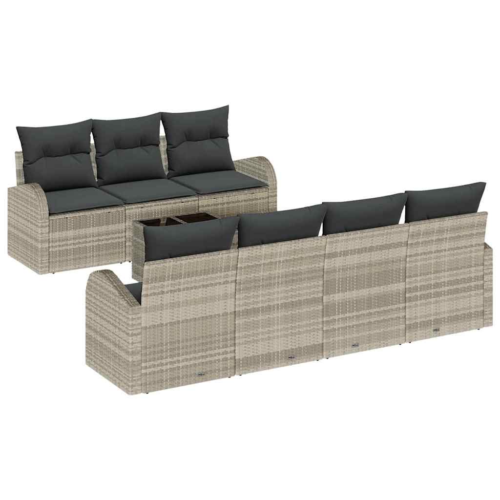 Havesofa Sæt Lysegrå 55 x 55 x 37 cm polyrattan