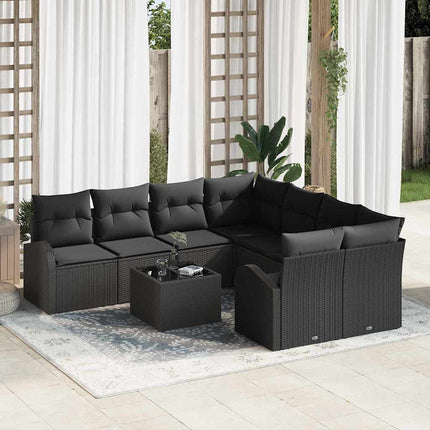 Havesofa Sæt Sort 55 x 55 x 37 cm polyrattan
