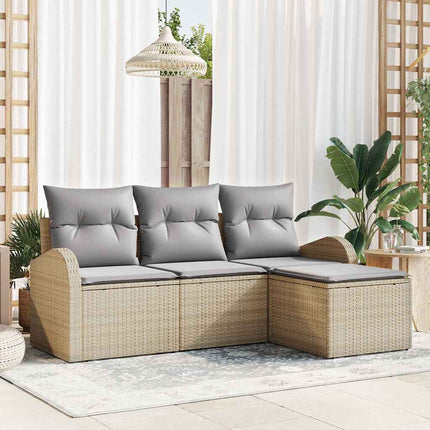 Havesofa Sæt Beige polyrattan