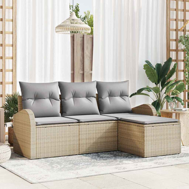 Havesofa Sæt Beige polyrattan