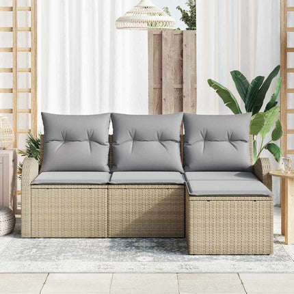 Havesofa Sæt Beige polyrattan
