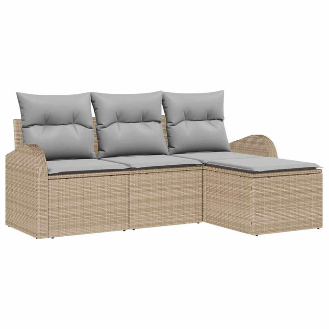 Havesofa Sæt Beige polyrattan
