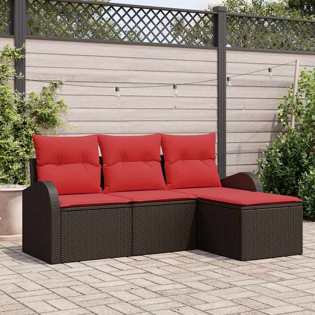 Havesofa Sæt Brun polyrattan