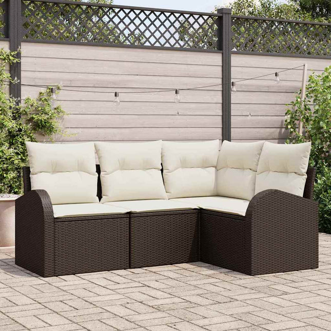 Havesofa Sæt Brun polyrattan