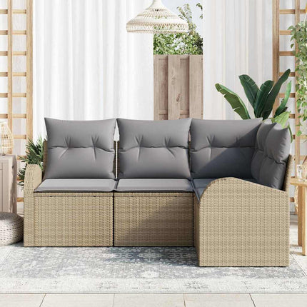Havesofa Sæt Beige polyrattan