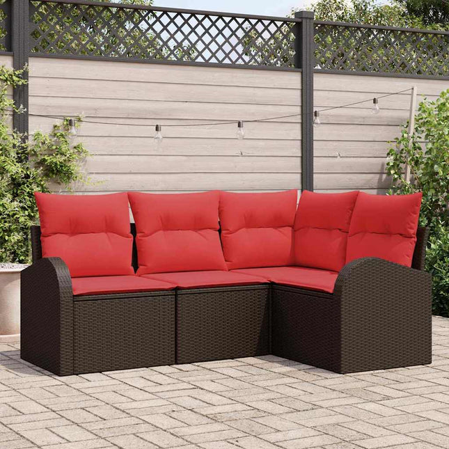 Havesofa Sæt Brun polyrattan