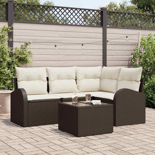 Havesofa Sæt Brun polyrattan