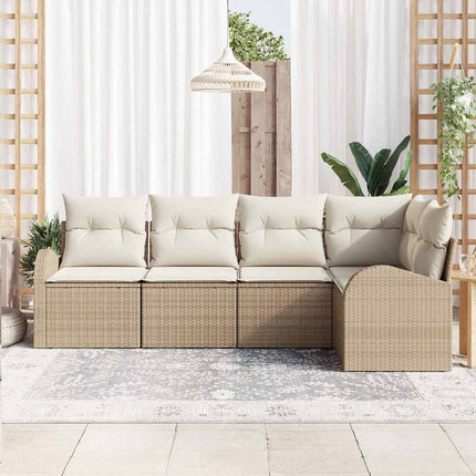 Sofa Sæt med pude 5 pcs Beige Polyester