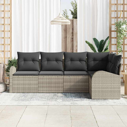 Sofa Sæt med pude Lysegrå Polyester
