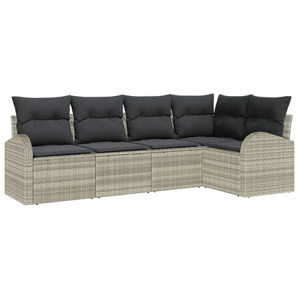 Sofa Sæt med pude Lysegrå Polyester