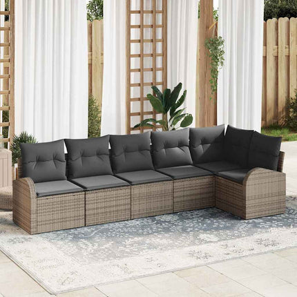 Havesofa Sæt Grå polyrattan
