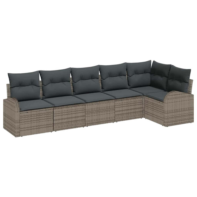 Havesofa Sæt Grå polyrattan