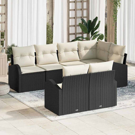 Havesofa Sæt Sort polyrattan