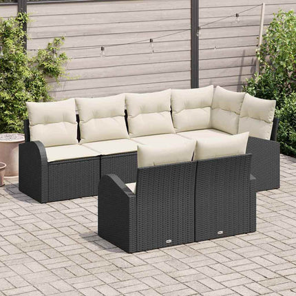 Havesofa Sæt Sort polyrattan