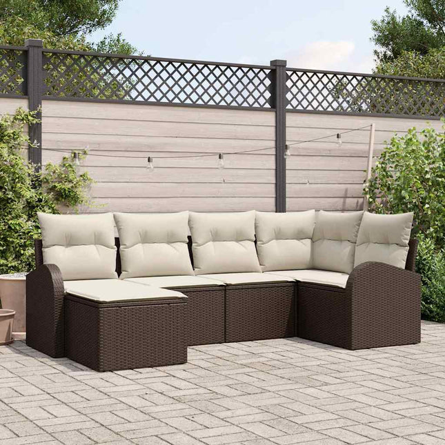 Havesofa Sæt Brun polyrattan