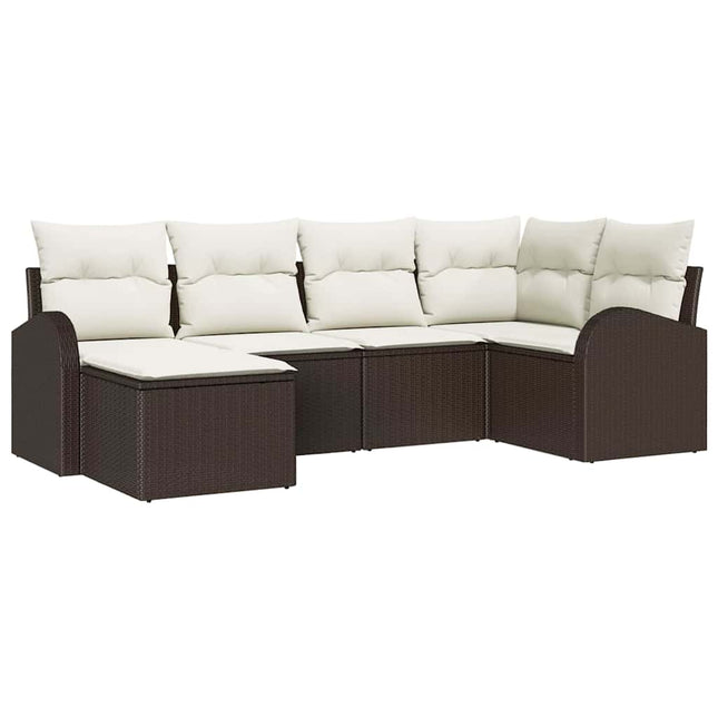 Havesofa Sæt Brun polyrattan