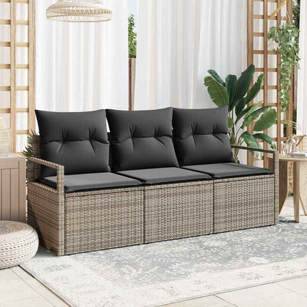 Sofa Sæt 3 pcs Grå polyrattan