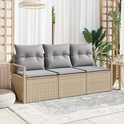 Sofa Sæt 3 pcs Beige polyrattan