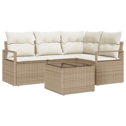 Sofa Sæt 5 pcs Beige polyrattan