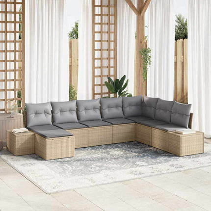Havesofa Sæt 8 stk. polyrattan